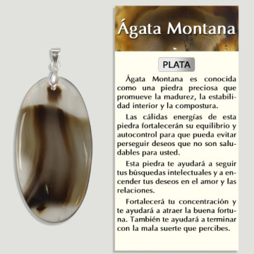 PLATA ÁGATA Colgante plata - Forma surtida