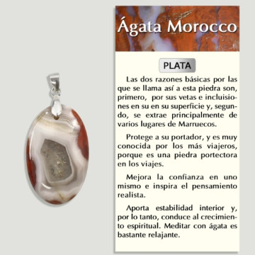 MOROCCAN AGATE Silver pendant - Assorted shape