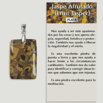 Pingente de prata FRUIT JASPER - Forma variada