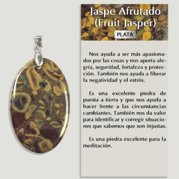 FRUIT JASPER Silver pendant - Assorted shape