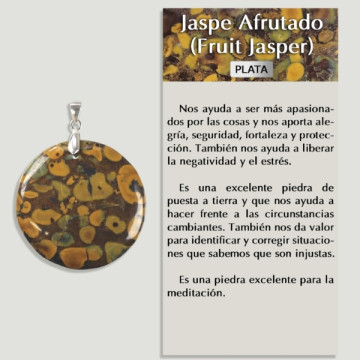 Pingente de prata FRUIT JASPER - Forma variada