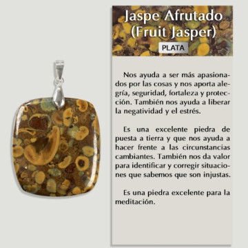 FRUIT JASPER Pendentif Argent - Forme assortie