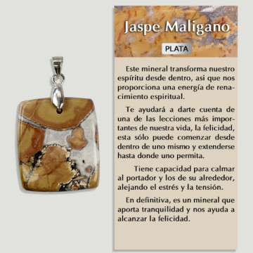 Pendentif en JASPE MALIGANO Argent - Forme assortie