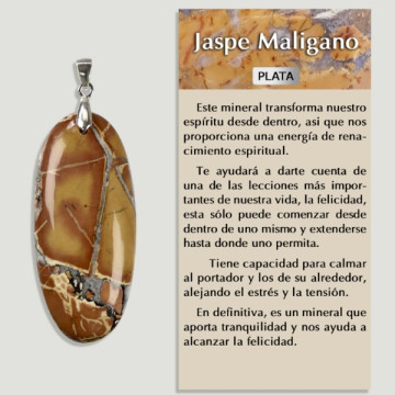 Pendentif en JASPE MALIGANO Argent - Forme assortie