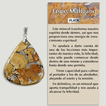 Pendentif en JASPE MALIGANO Argent - Forme assortie