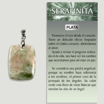 SERAFINITA GREEN-ORANGE Silver pendant - Assorted shape