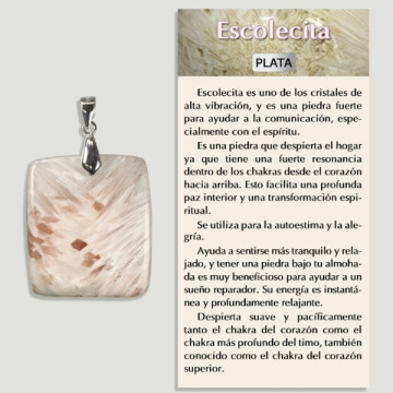 ESCOLECITA ROSA Pendentif en argent - Forme assortie