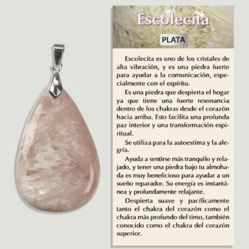 ESCOLECITA ROSA Pendentif en argent - Forme assortie