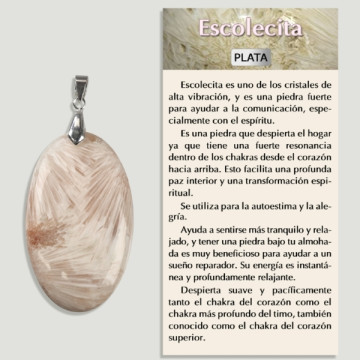 ESCOLECITA ROSA Pendentif en argent - Forme assortie