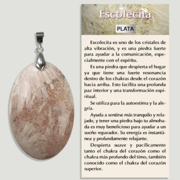 ESCOLECITA ROSA Colgante plata - Forma surtida