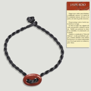 Pulseira de CALABROTE+CORDÃO DE JASPE VERMELHO