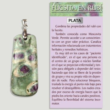 Fucsita Rubi Colgante plata – Forma surtida