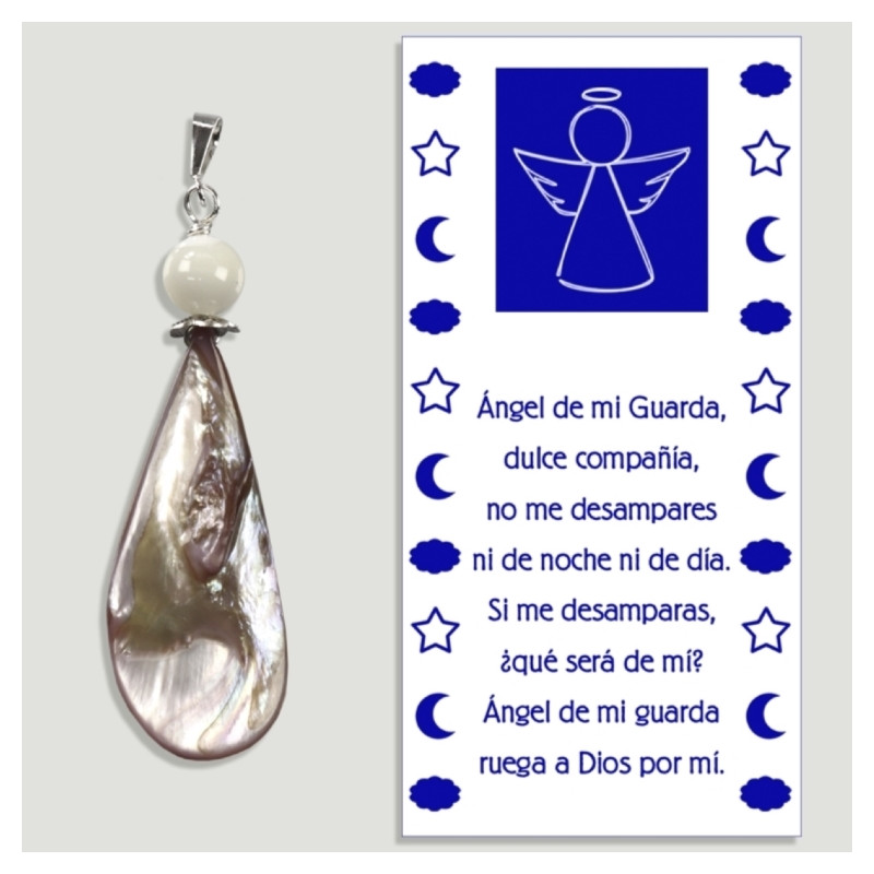 ÁNGEL MADREPERLA ROSA Colgante plata ÁNGEL MADREPERLA ROSA Colgante plata