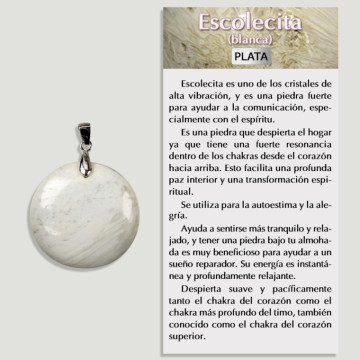 ESCOLECITA Pendentif en argent – ​​Forme assortie