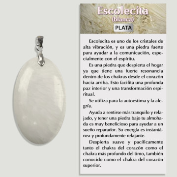 ESCOLECITA Pendentif en argent – ​​Forme assortie