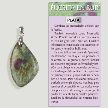 Pendentif en argent FUCSITA RUBI – Forme assortie