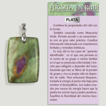 Pendentif en argent FUCSITA RUBI – Forme assortie