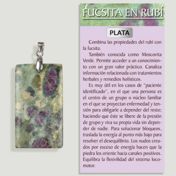 Pendentif en argent FUCSITA RUBI – Forme assortie