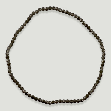 SMOKY QUARTZ Faceted ball bracelet 2MM