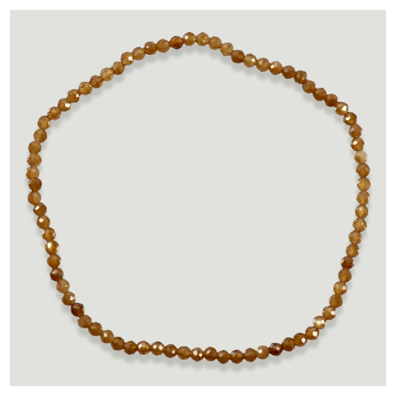 GOLDEN GARNET Faceted ball bracelet 2MM GOLDEN GARNET Faceted ball bracelet 2MM