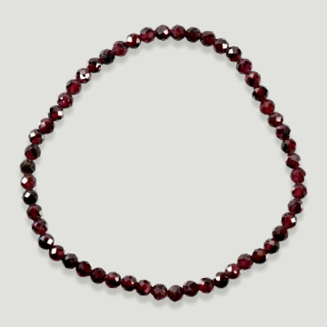 Pulseira bola facetada GARNET 3MM