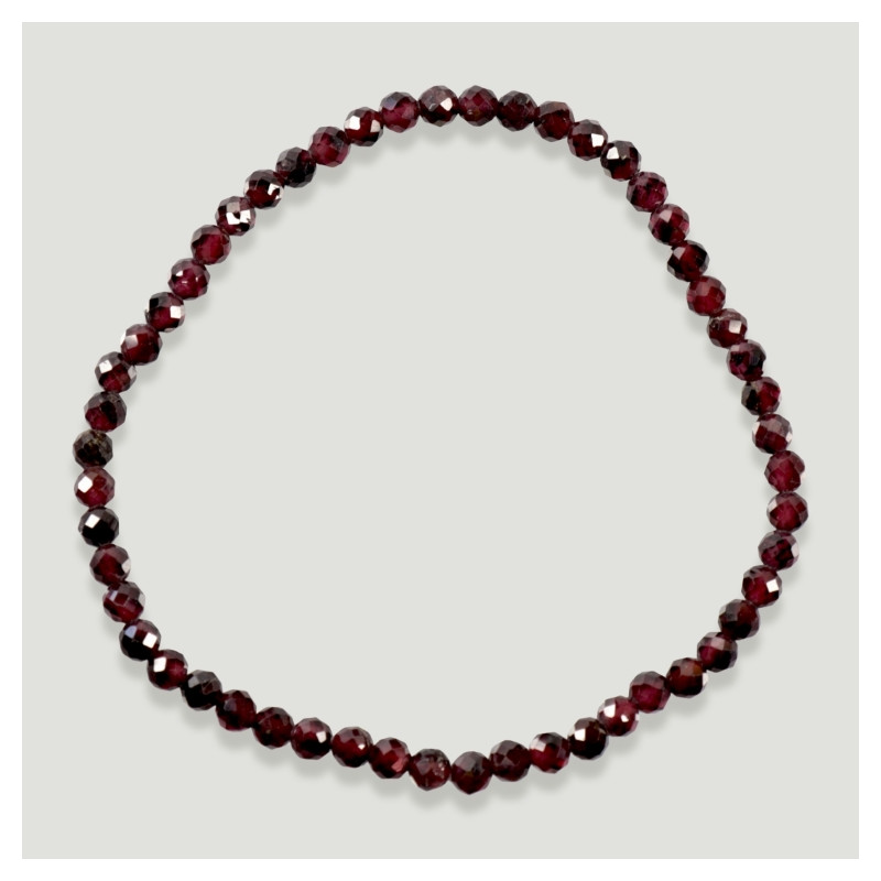 GARNET Faceted ball bracelet 3MM GARNET Faceted ball bracelet 3MM