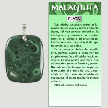 MALAQUITA Colgante plata – Forma surtida 