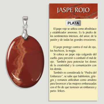 JASPE ROJO Colgante plata – Forma surtida 