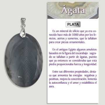 NATURAL AGATE Silver pendant – Assorted shape