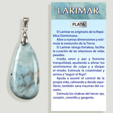 LARIMAR Colgante plata – Forma surtida 