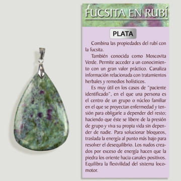 Pendentif en argent FUCSITA RUBI – Forme assortie