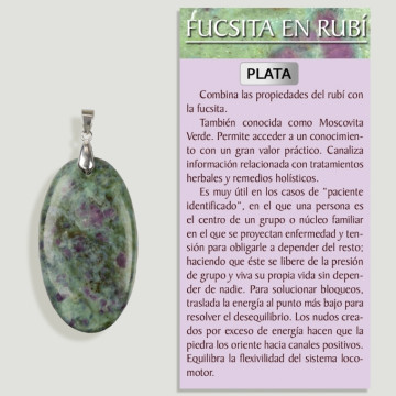 Pendentif en argent FUCSITA RUBI – Forme assortie