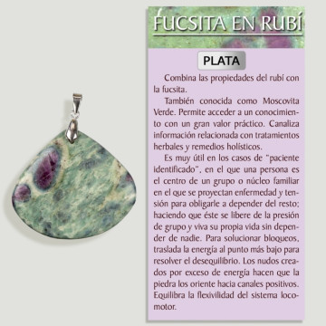 Pendentif en argent FUCSITA RUBI – Forme assortie