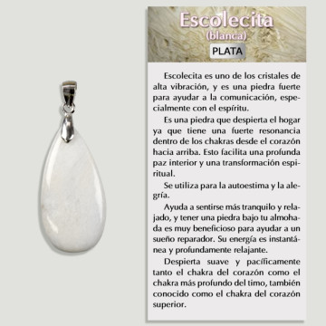 ESCOLECITA Pendentif en argent – ​​Forme assortie