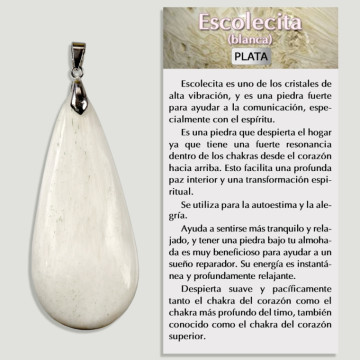 ESCOLECITA Pendentif en argent – ​​Forme assortie