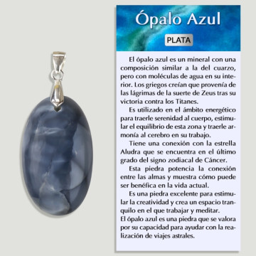 OPALO AZUL Colgante plata – Forma surtida 