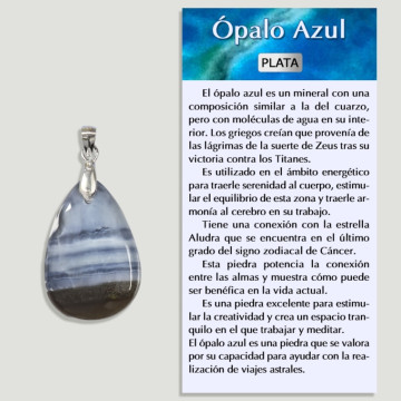 ÓPALO AZUL BANDEA Colgante plata – Forma surtida 