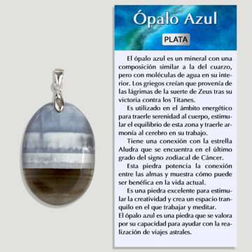 ÓPALO AZUL BANDEA Colgante plata – Forma surtida 