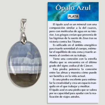 ÓPALO AZUL BANDEA Colgante plata – Forma surtida 