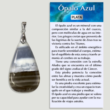 ÓPALO AZUL BANDEA Colgante plata – Forma surtida 