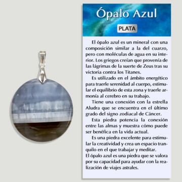 ÓPALO AZUL BANDEA Colgante plata – Forma surtida 