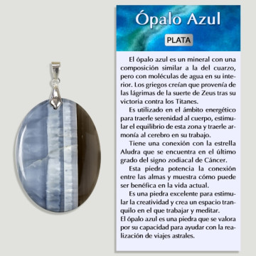 ÓPALO AZUL BANDEA Colgante plata – Forma surtida 