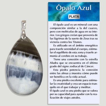 ÓPALO AZUL BANDEA Colgante plata – Forma surtida 