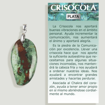 GREEN CRYSOCOLA Silver pendant – Assorted shape