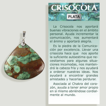 GREEN CRYSOCOLA Silver pendant – Assorted shape