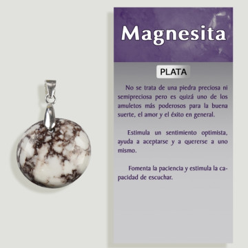 MAGNESITA Colgante plata – Forma surtida 