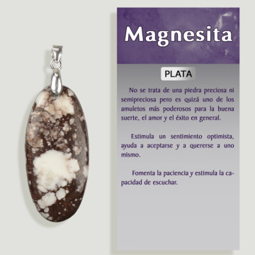 MAGNESITA Colgante plata – Forma surtida 