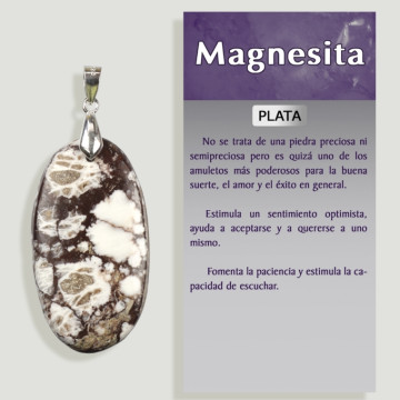 MAGNESITA Colgante plata – Forma surtida 