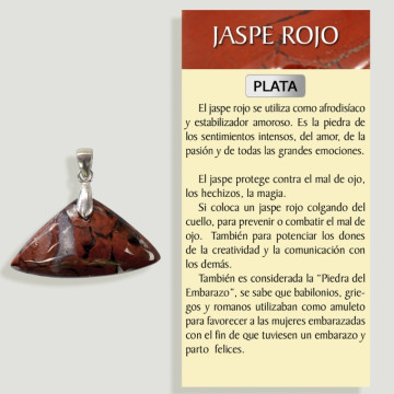 JASPE ROJO AFRICA Colgante plata – Forma surtida 