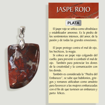 JASPE ROJO AFRICA Colgante plata – Forma surtida 